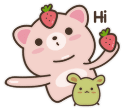 Strawberry Cat Show English sticker #11233672