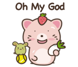 Strawberry Cat Show English sticker #11233693