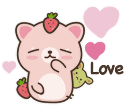Strawberry Cat Show English sticker #11233703
