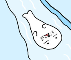 Middle-aged seal sticker #11234379