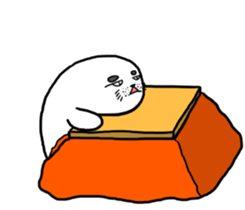 Middle-aged seal sticker #11234381