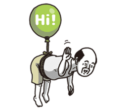The old guy who travels by a balloon 2 sticker #11234785