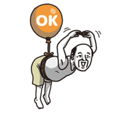 The old guy who travels by a balloon 2 sticker #11234786