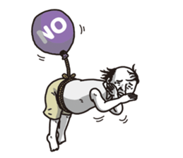 The old guy who travels by a balloon 2 sticker #11234787