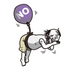 The old guy who travels by a balloon 2 sticker #11234787