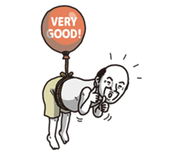 The old guy who travels by a balloon 2 sticker #11234789