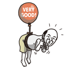 The old guy who travels by a balloon 2 sticker #11234789