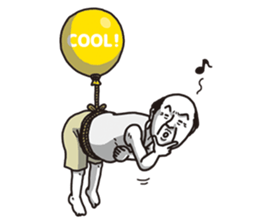 The old guy who travels by a balloon 2 sticker #11234790