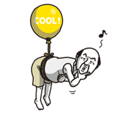 The old guy who travels by a balloon 2 sticker #11234790