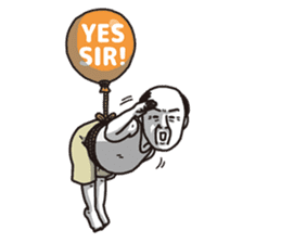 The old guy who travels by a balloon 2 sticker #11234791