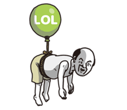 The old guy who travels by a balloon 2 sticker #11234793