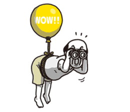 The old guy who travels by a balloon 2 sticker #11234797