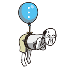 The old guy who travels by a balloon 2 sticker #11234803