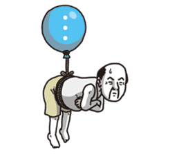 The old guy who travels by a balloon 2 sticker #11234803