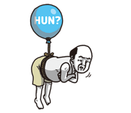 The old guy who travels by a balloon 2 sticker #11234804