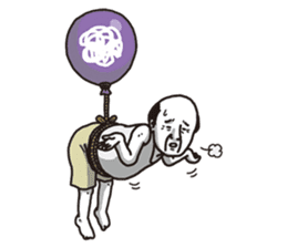 The old guy who travels by a balloon 2 sticker #11234805