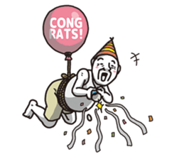 The old guy who travels by a balloon 2 sticker #11234817