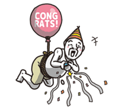 The old guy who travels by a balloon 2 sticker #11234817