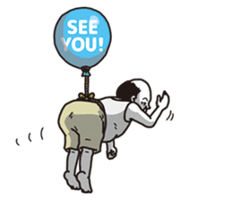 The old guy who travels by a balloon 2 sticker #11234821