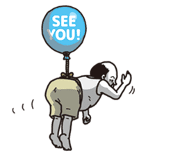 The old guy who travels by a balloon 2 sticker #11234821