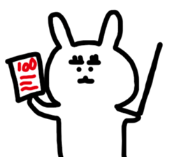 Rabbit with double-fold eyelids sticker #11235238