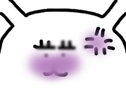 Rabbit with double-fold eyelids sticker #11235249