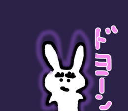 Rabbit with double-fold eyelids sticker #11235258