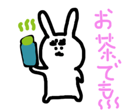 Rabbit with double-fold eyelids sticker #11235260