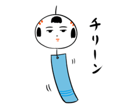 kokeshi doll summer sticker #11235523