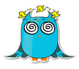 Cute Owl Fukuro sticker #11235625