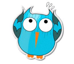 Cute Owl Fukuro sticker #11235626