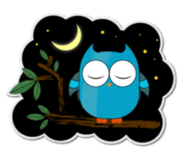 Cute Owl Fukuro sticker #11235628