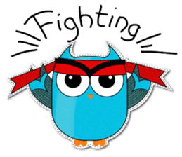 Cute Owl Fukuro sticker #11235629