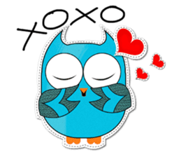 Cute Owl Fukuro sticker #11235630