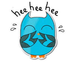 Cute Owl Fukuro sticker #11235631