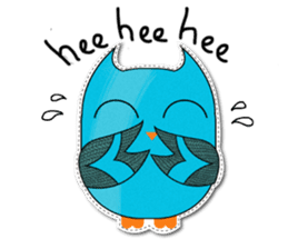 Cute Owl Fukuro sticker #11235631