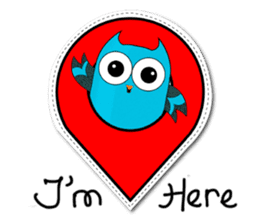 Cute Owl Fukuro sticker #11235633