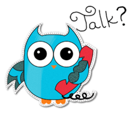 Cute Owl Fukuro sticker #11235634