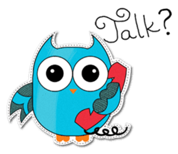 Cute Owl Fukuro sticker #11235634