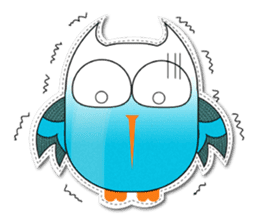 Cute Owl Fukuro sticker #11235636