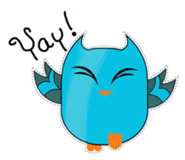 Cute Owl Fukuro sticker #11235637