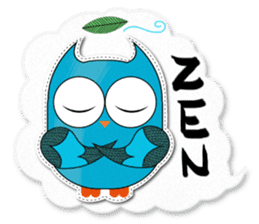 Cute Owl Fukuro sticker #11235639