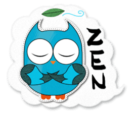 Cute Owl Fukuro sticker #11235639