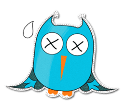 Cute Owl Fukuro sticker #11235640
