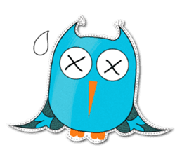 Cute Owl Fukuro sticker #11235640