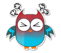 Cute Owl Fukuro sticker #11235641