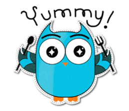 Cute Owl Fukuro sticker #11235642