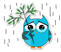 Cute Owl Fukuro sticker #11235643