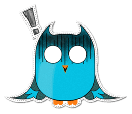 Cute Owl Fukuro sticker #11235644