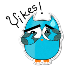 Cute Owl Fukuro sticker #11235646